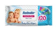 Влажные детские салфетки Freshmaker baby jumbo 120шт с крышкой