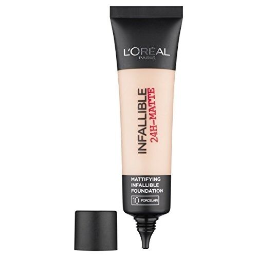 Стойкий матирующий тональный крем L'Oreal Paris"INFAILLIBLE 24 часа матовое покрытие", тон №10 Фарфор