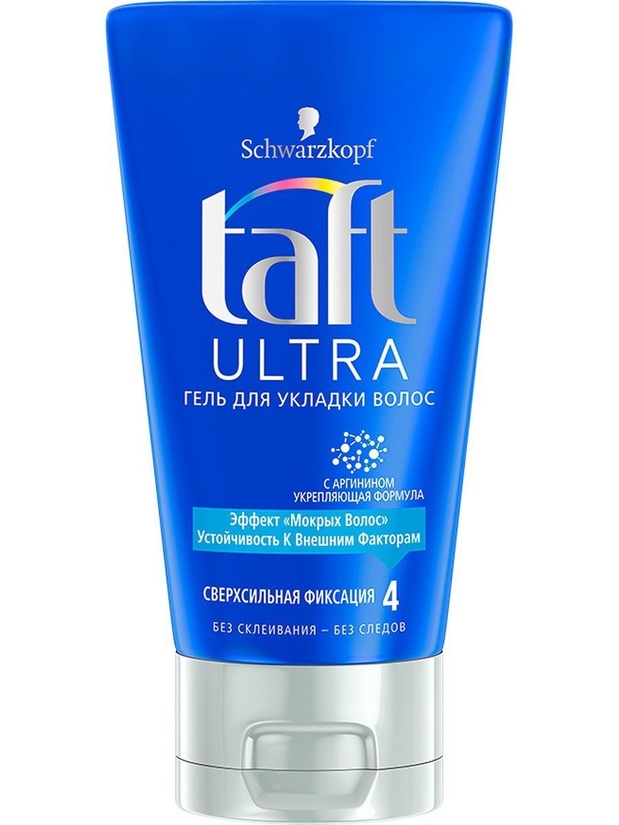 Гель Taft "Ultra" с эффектом мокрых волос сверхсильной фиксации 150 мл