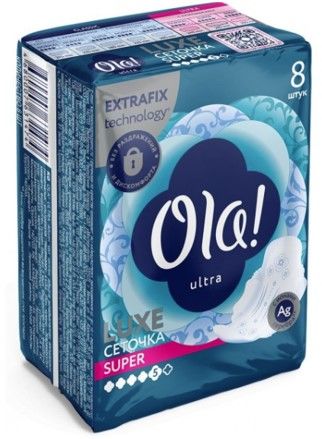 OLA! Прокладки Super LUXE Ионы серебра 8