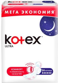Kotex Ultra Night Pads 12 Quadro