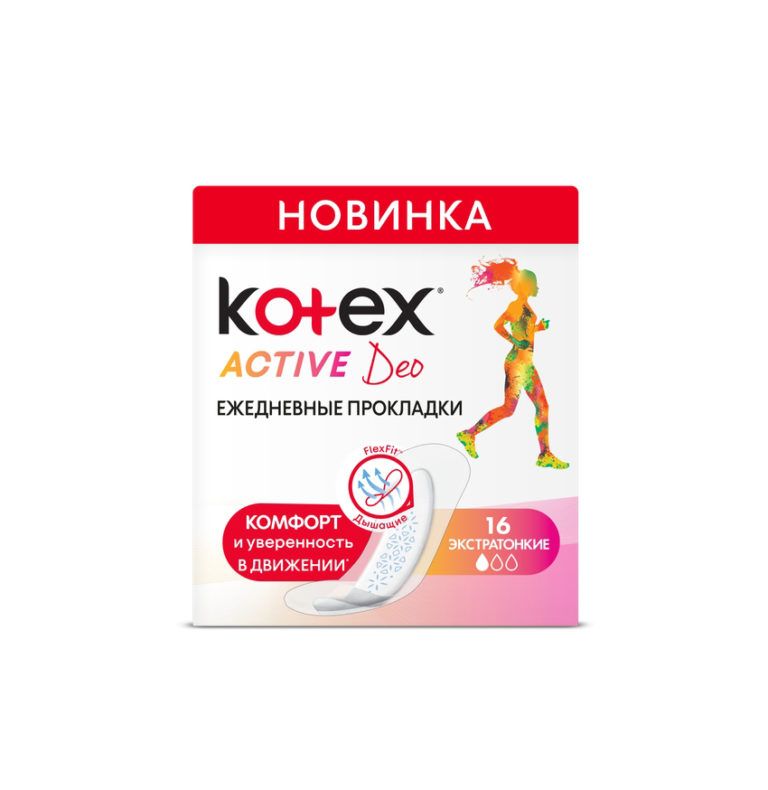 Kotex Active Liners 16 Non Deo