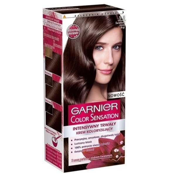 Краска для волос Garnier Color Sensation, 5.0 Сияющий светло-каштановый