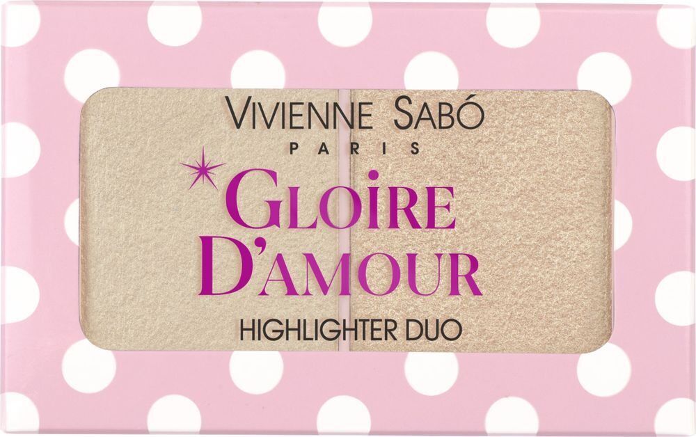 Палетка хайлайтеров Vivienne Sabo Gloire d'amour, тон 02 персиковый