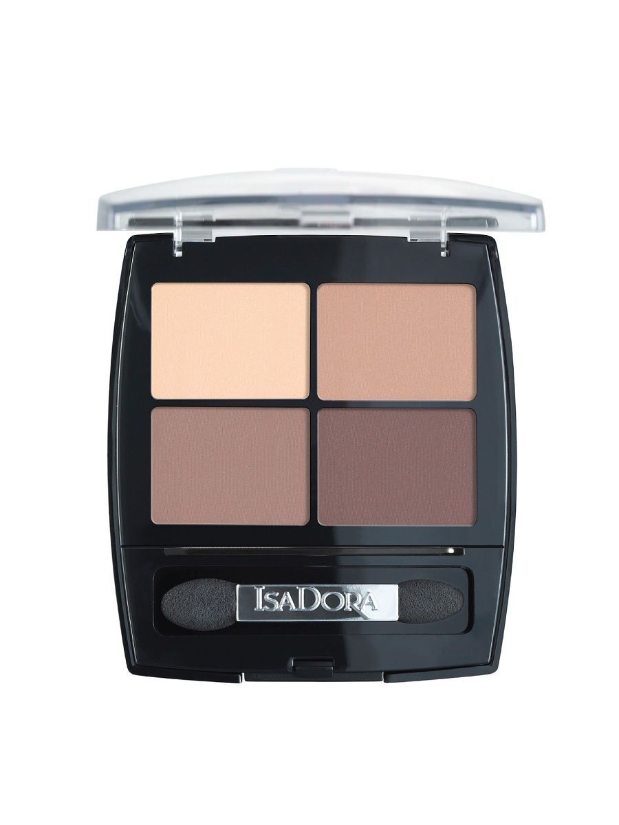 Тени для век ISADORA "Eye Shadow Quartet" Mirror lid, #44 muddy nudes