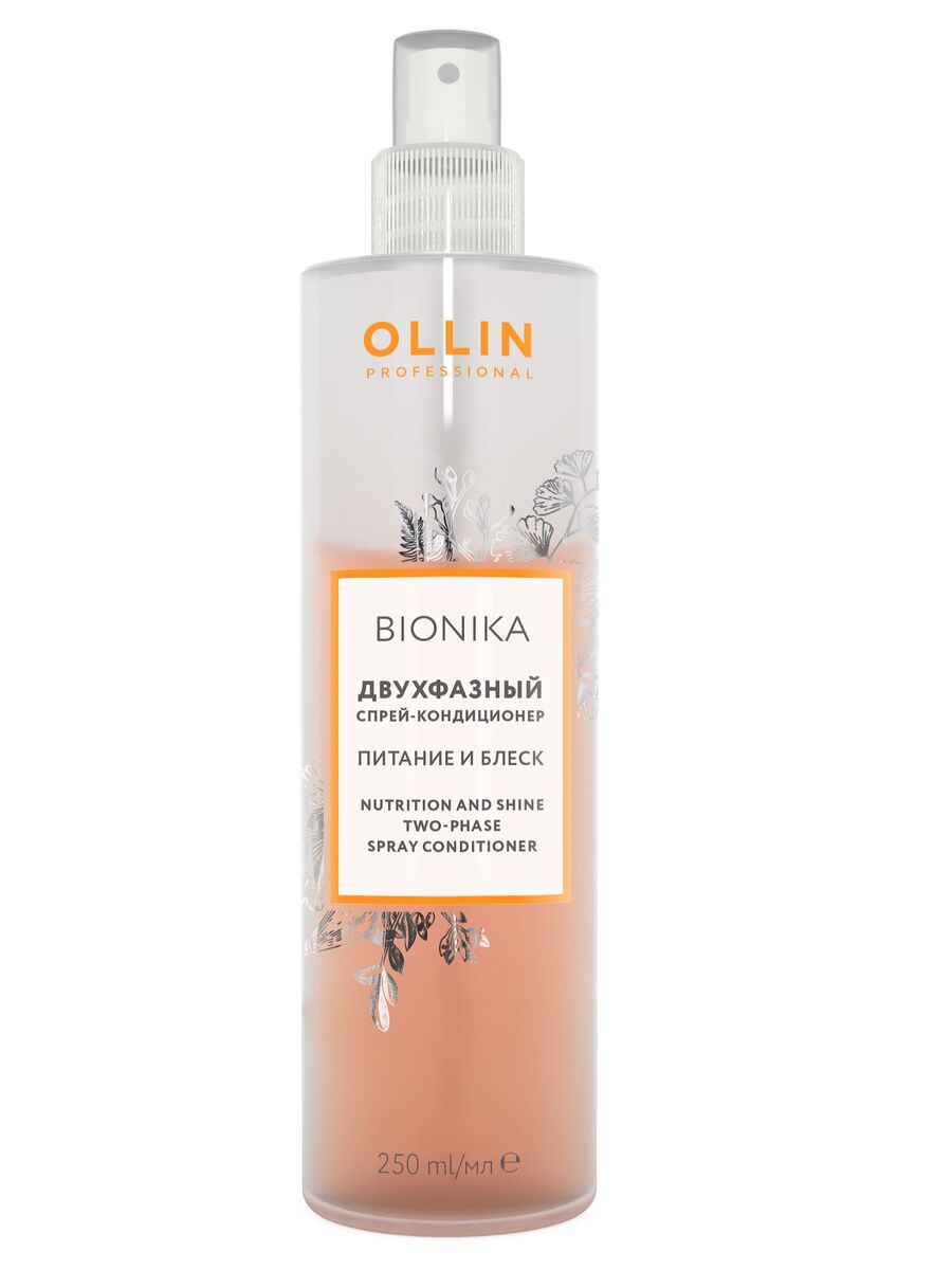 OLLIN Bionika Двухфазный спрей-кондиционер Питание и блеск 250 мл.