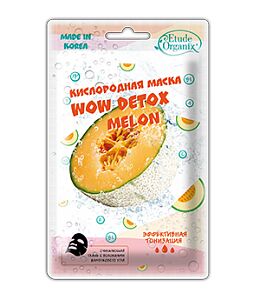 Etude Organix Wow detox кислородная маска Melon 25гр