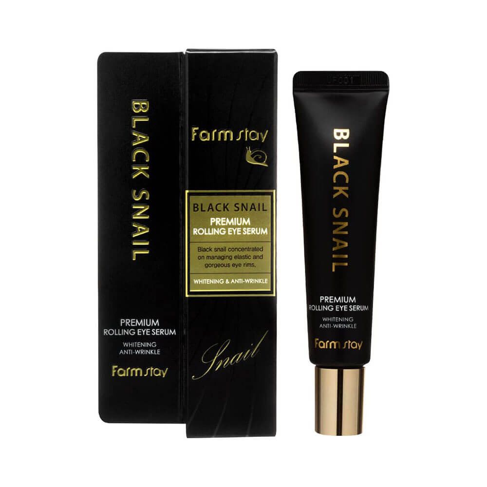 Крем для кожи вокруг глаз Black Snail Premium Rolling Eye Serum (Farm Stay)