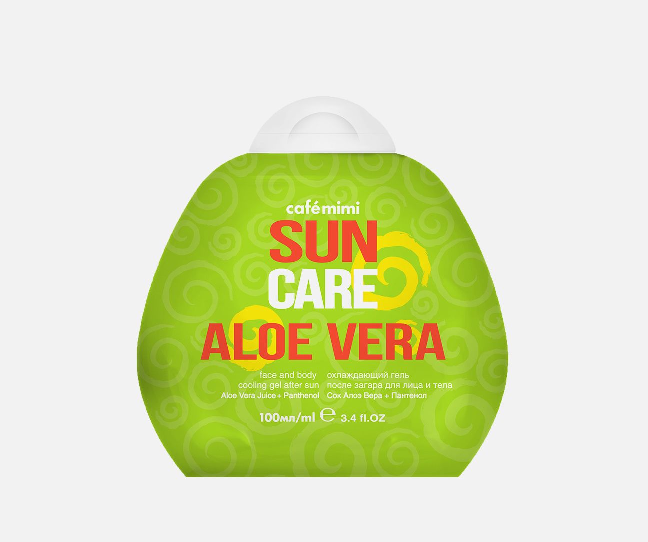 Охлаждающий гель после загара для лица и тела Aloe Vera Cafe mimi
