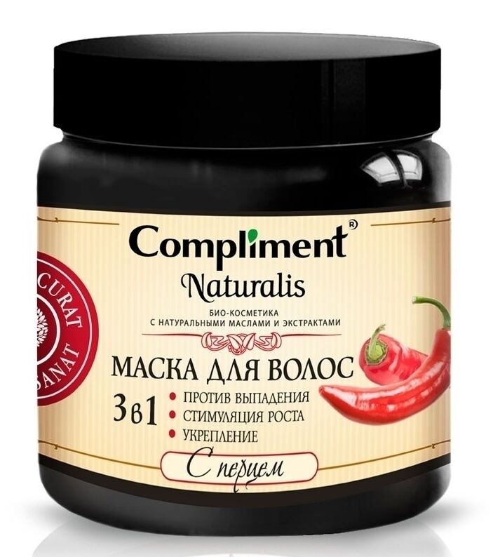 Compliment Naturalis маска для волос с Перцем Против Выпадения 500мл